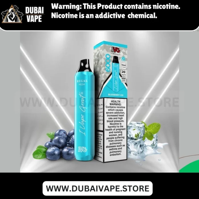 BLUEBERRY ICE IVG REGAL 6000 PUFFS