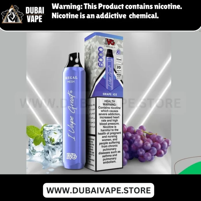 GRAPE ICE IVG REGAL 6000 PUFFS