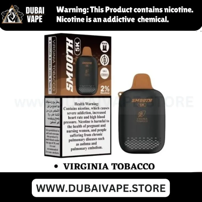 SMOOTH 5000 PUFFS VIRGINIA TOBACCO