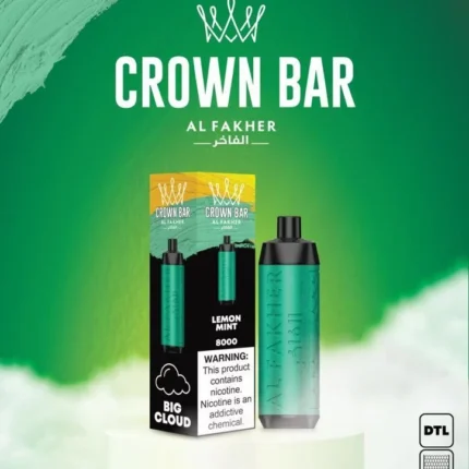 Al Fakher CROWN BAR Disposable Vape 8000 puffs Lemon Mint