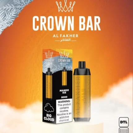 Al Fakher CROWN BAR Disposable Vape 8000 puffs Mango Ice