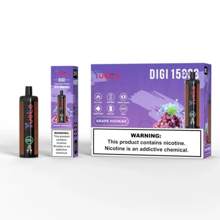 Yuoto Digi 15,000 Puffs Disposable Vape Grape Hokkah